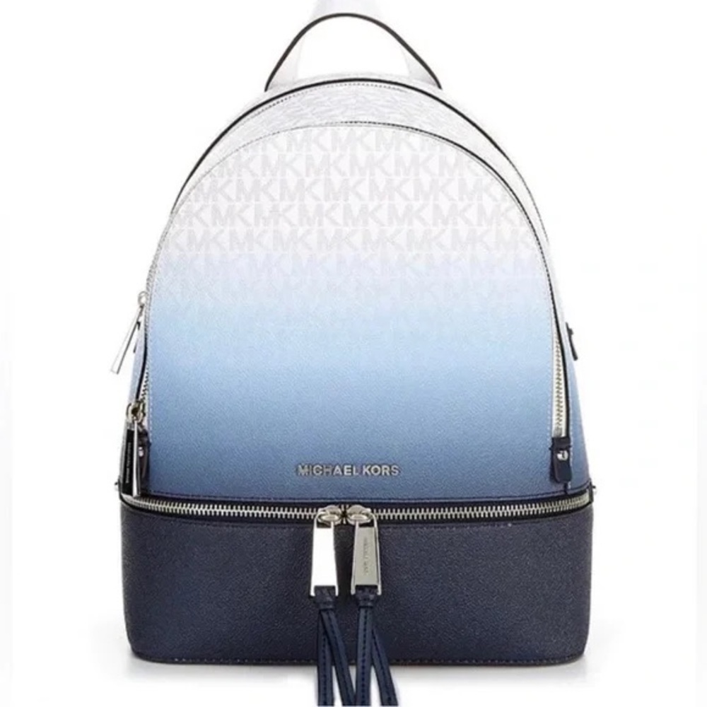 Michael Kors Rhea Zip Medium Backpack Chambray/Navy One Size (unused)